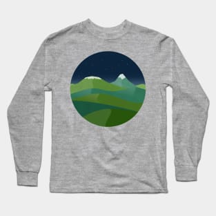 Mountainous night landscape Long Sleeve T-Shirt